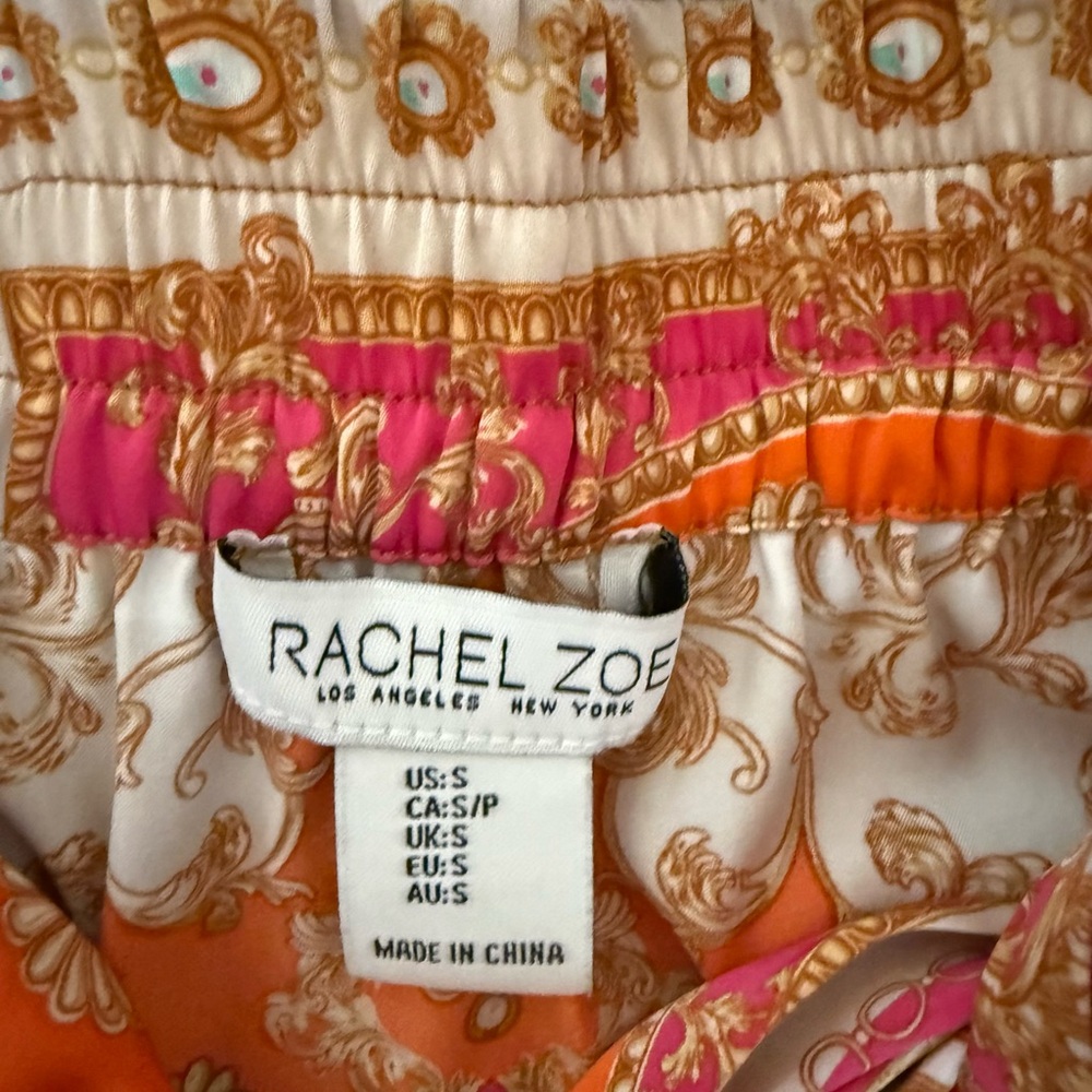Rachel Zoe Orange and Pink Baroque Skirt Set - Picture 3 of 3